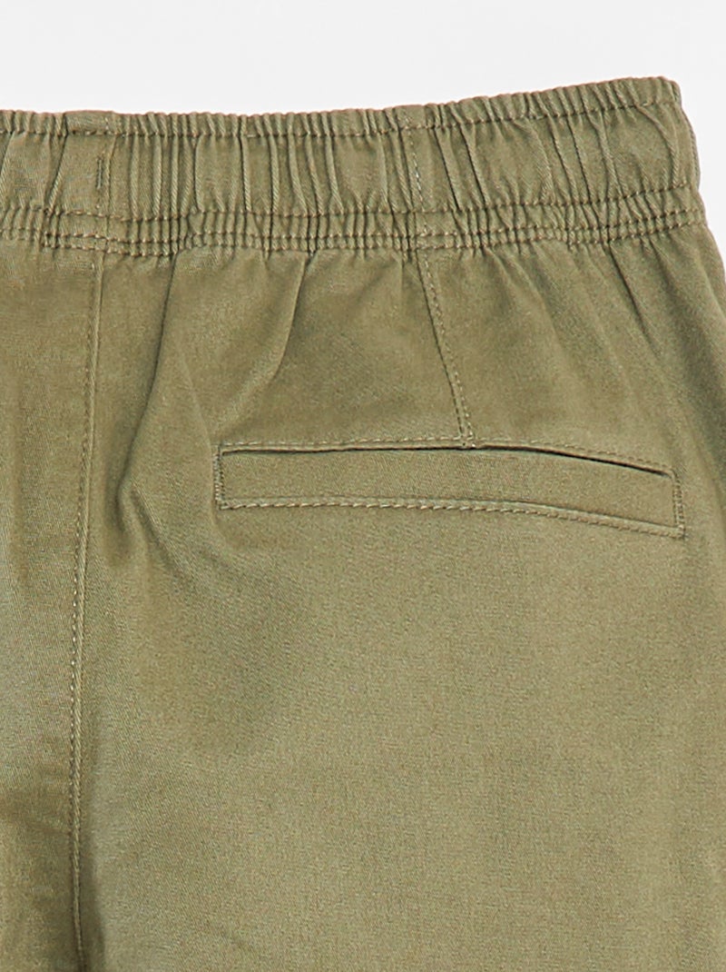 Pantaloni con tasche e vita regolabile Verde - Kiabi