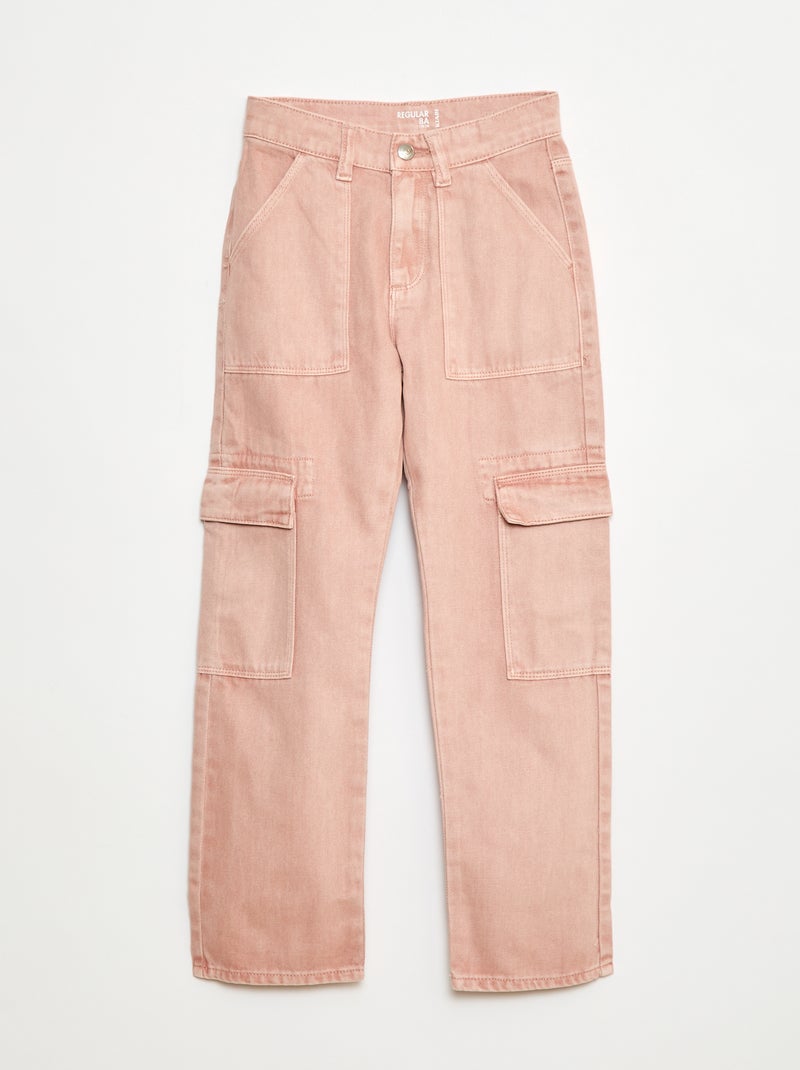 Pantaloni con tasche in denim Rosa - Kiabi
