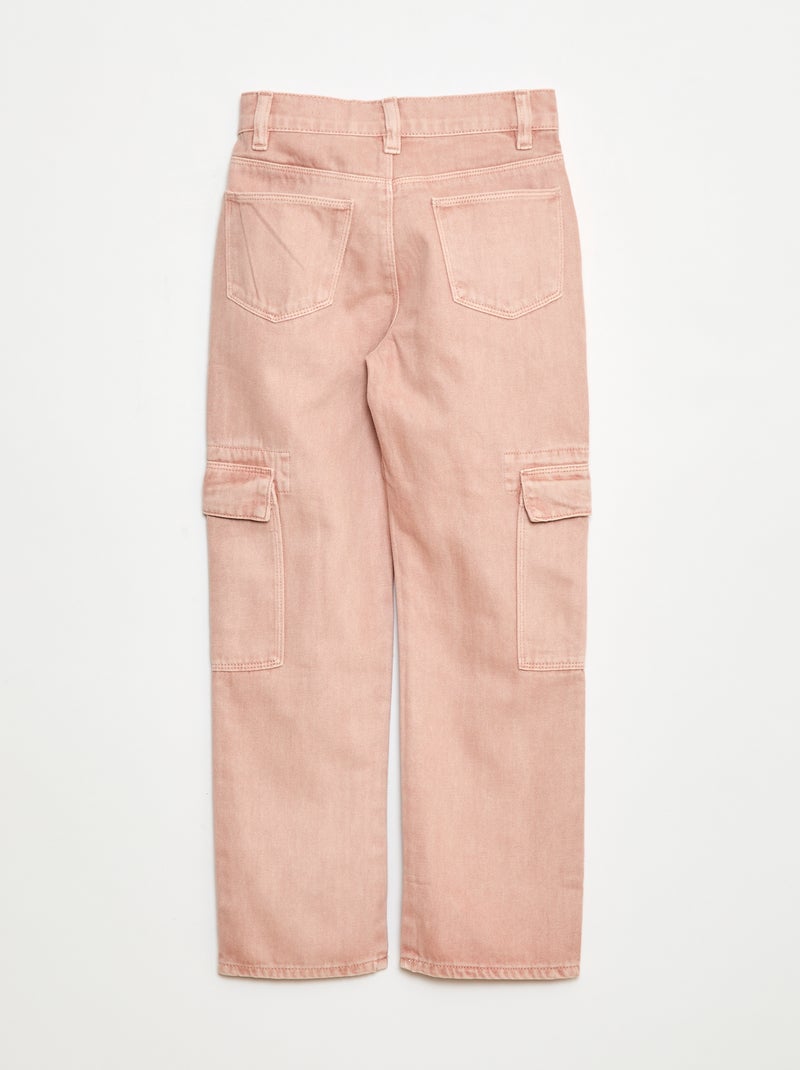 Pantaloni con tasche in denim Rosa - Kiabi