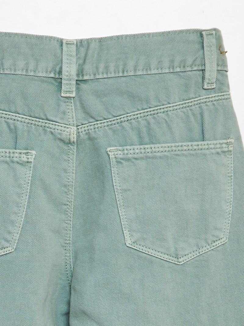Pantaloni con tasche in denim VERDE - Kiabi