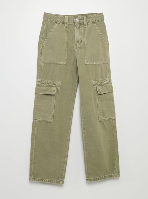Pantaloni con tasche in denim - Kiabi