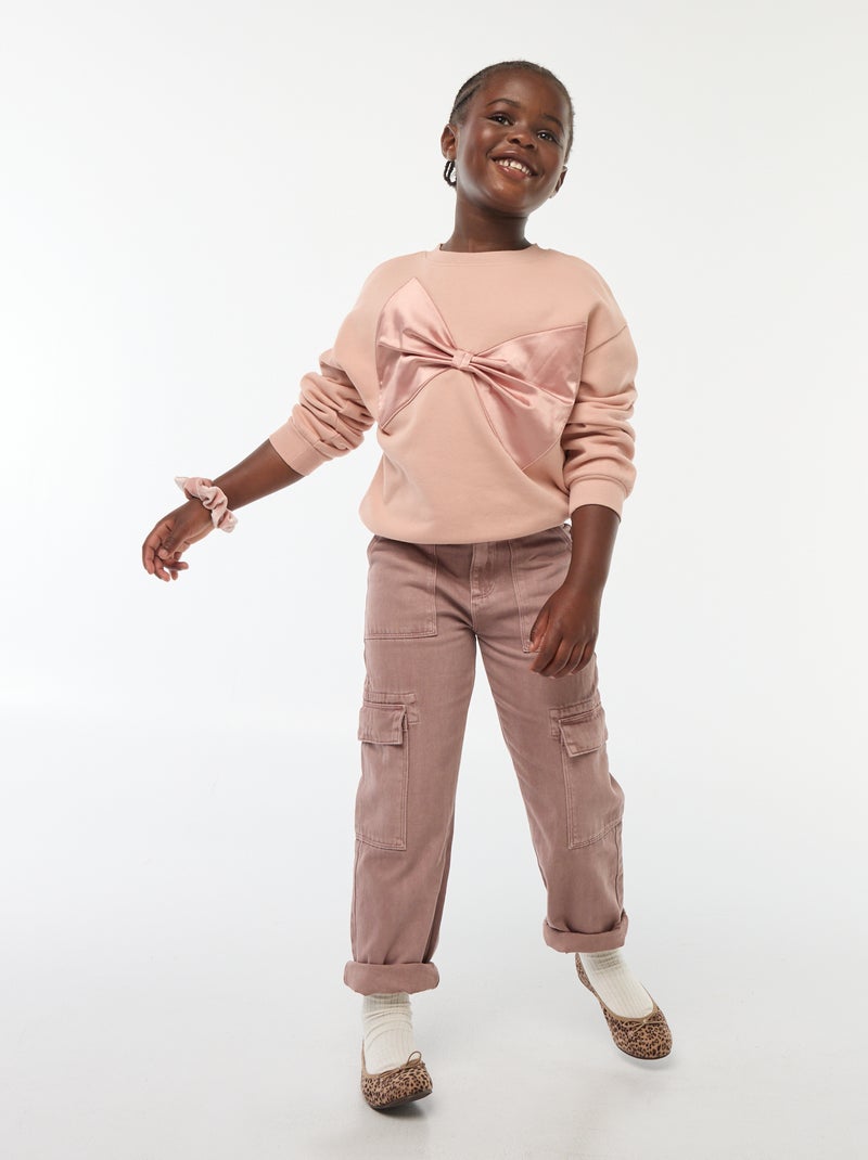 Pantaloni con tasche in denim Viola - Kiabi