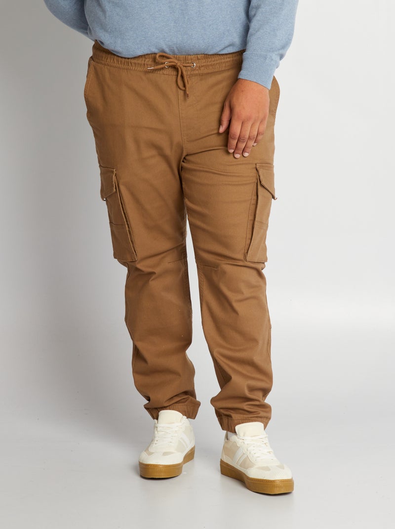 Pantaloni con tasche laterali MARRONE - Kiabi