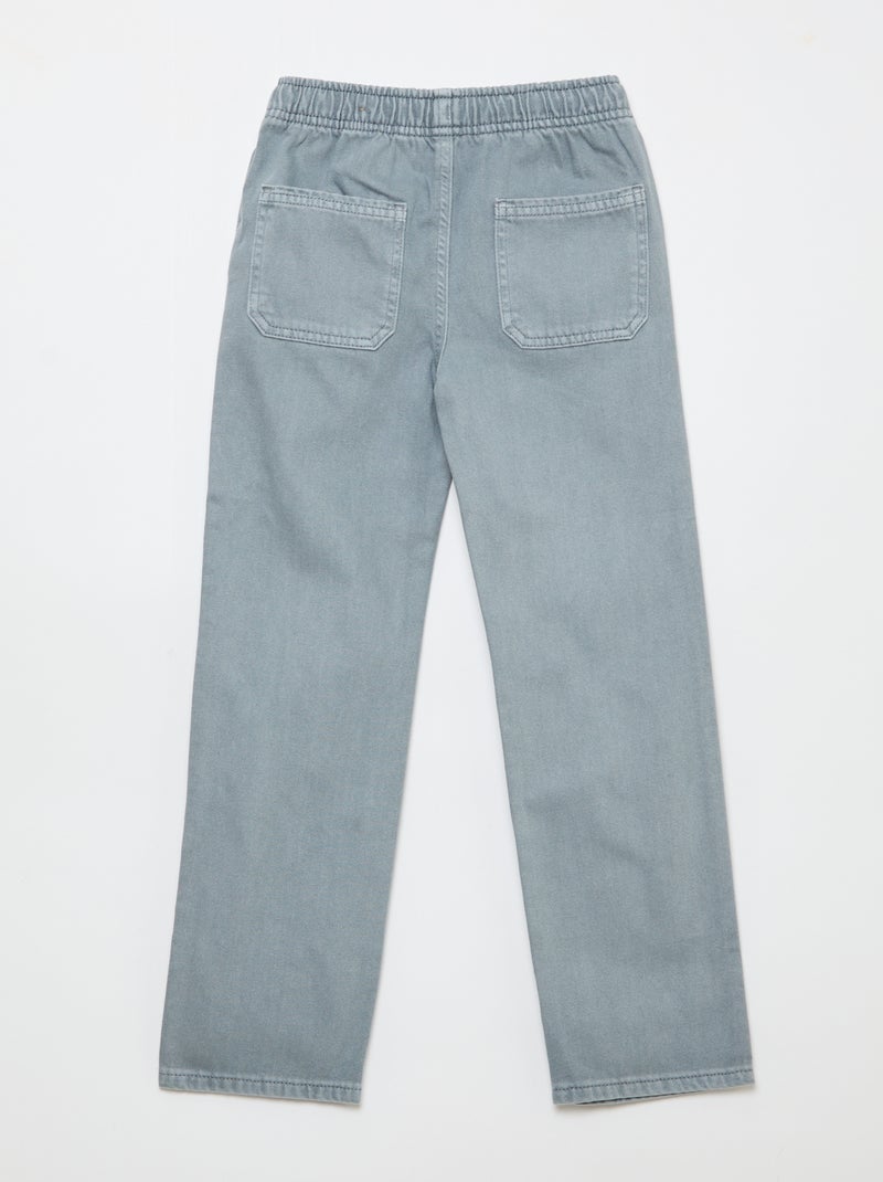 Pantaloni con tasche rettangolari - Taglio più aderente Blu - Kiabi