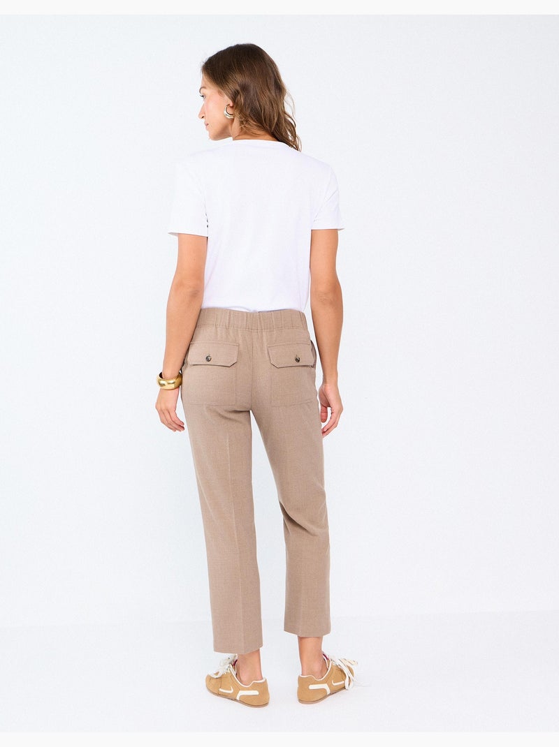 Pantaloni con vita elastica, mo fashion Beige - Kiabi
