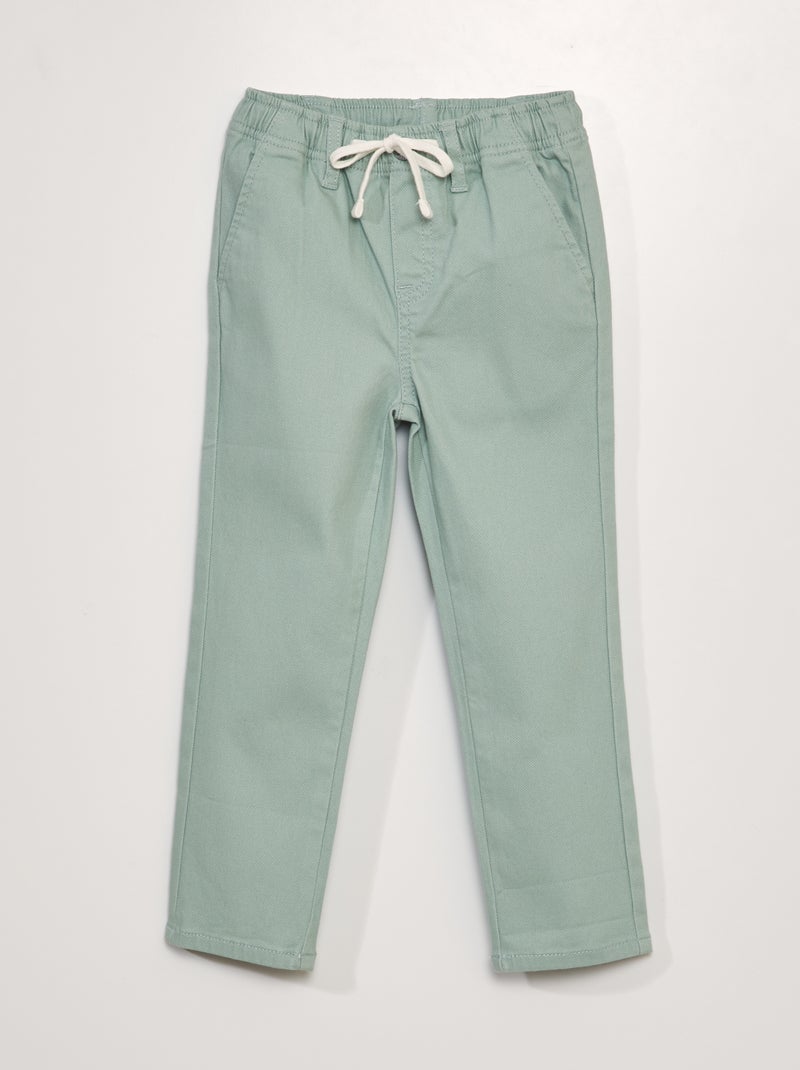 Pantaloni con vita elasticizzata - So Easy VERDE - Kiabi