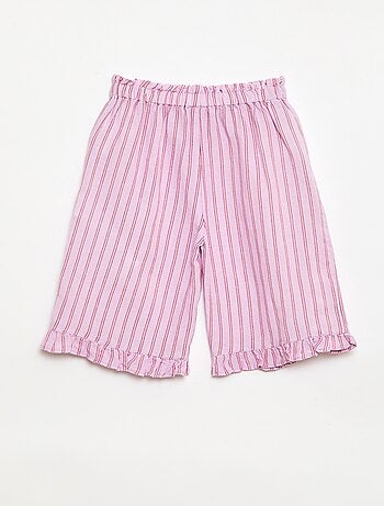 Pantalone con volant sul fondo gamba
