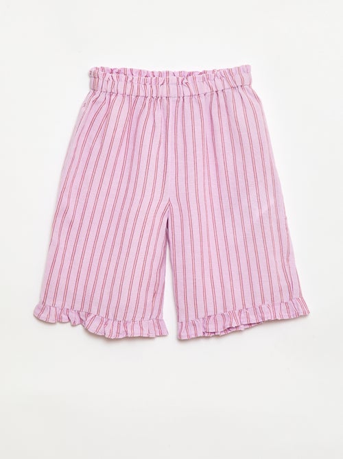 Pantaloni con volant sul fondo gamba - Kiabi