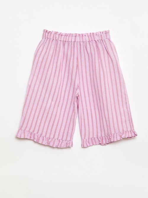 Pantaloni con volant sul fondo gamba - Kiabi