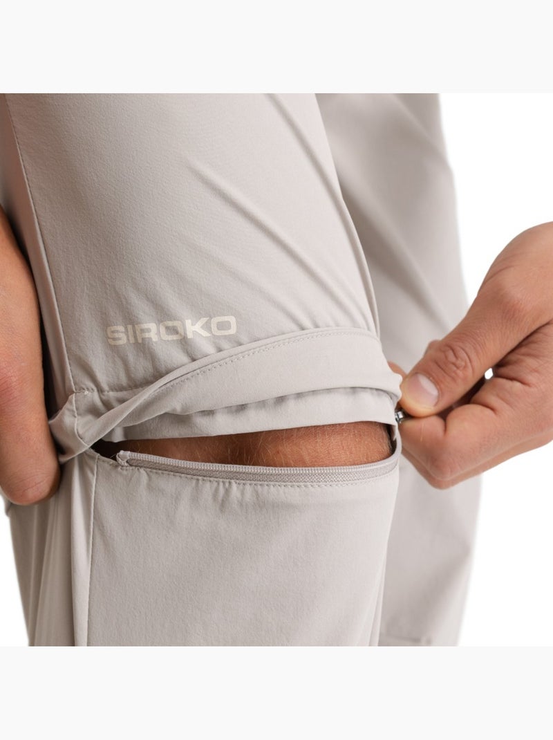 Pantaloni convertibili da escursionismo da uomo escursionismo uomo cairn stone Beige - Kiabi