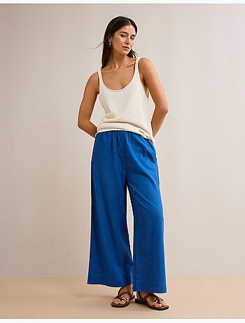 Pantaloni culotte con lino, MO Fashion