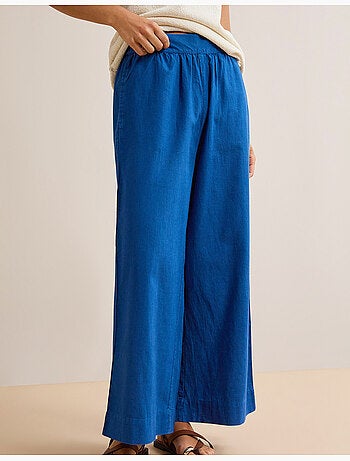 Pantaloni culotte con lino, MO Fashion