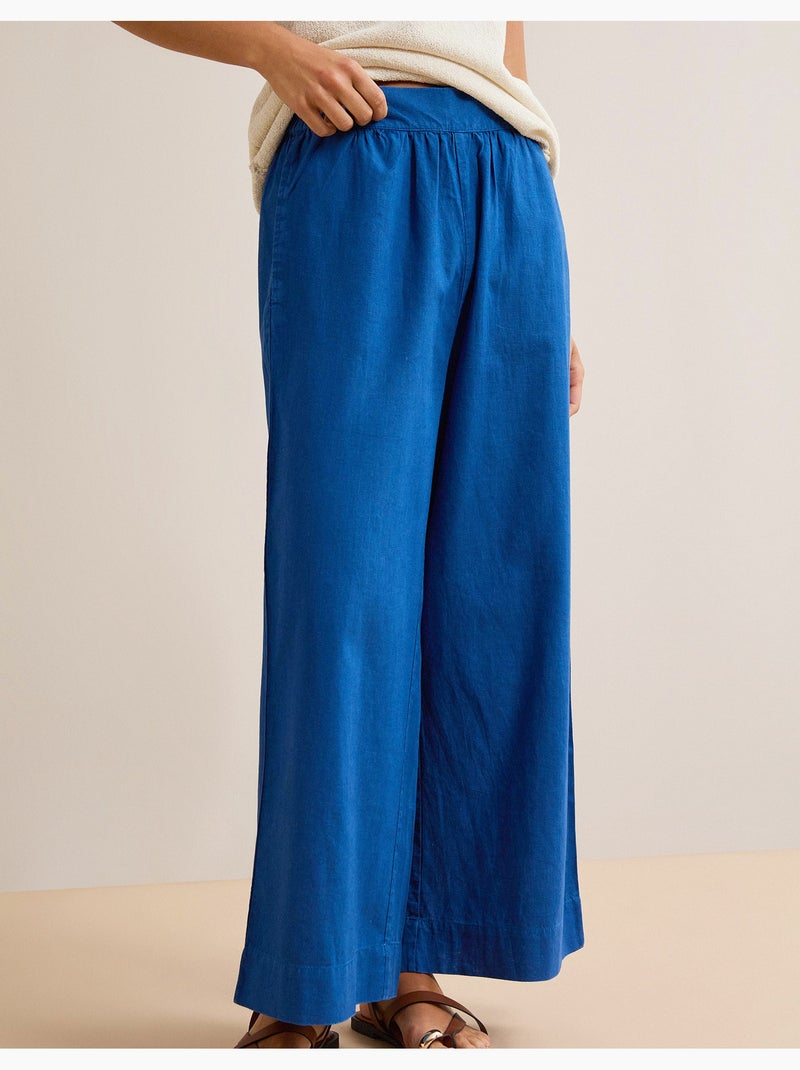 Pantaloni culotte con lino, MO Fashion Blu - Kiabi