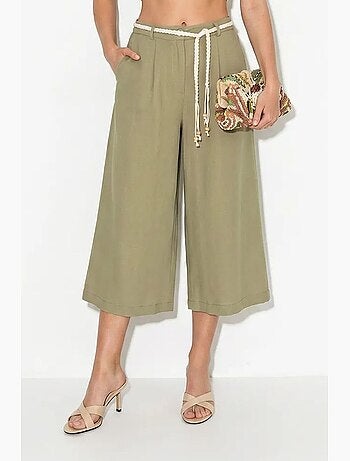 Pantaloni culotte da donna in poliestere lucci