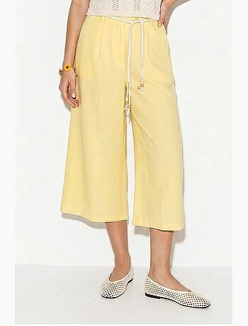 Pantaloni culotte da donna in poliestere lucci