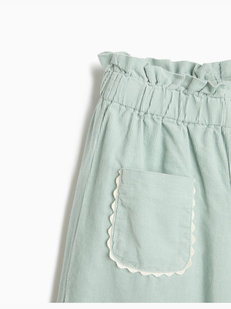 Pantaloni culotte in velluto a coste, mo fashion Grigio - Kiabi