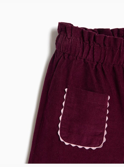 Pantaloni culotte in velluto a coste, mo fashion - Kiabi Pantaloni culotte in velluto a coste, mo fashion - Kiabi