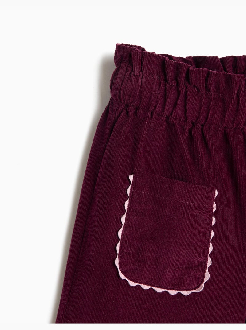 Pantaloni culotte in velluto a coste, mo fashion Viola - Kiabi
