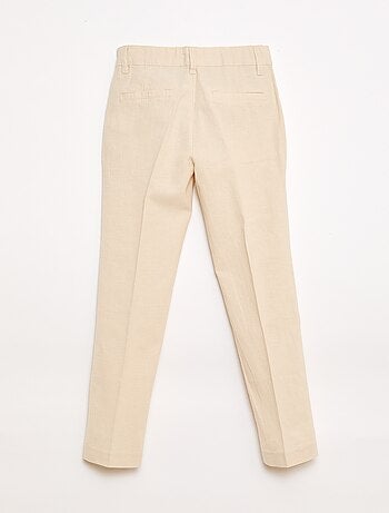 Pantaloni da abito in misto lino
