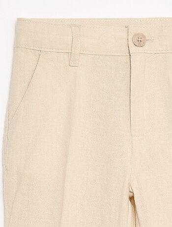 Pantaloni da abito in misto lino