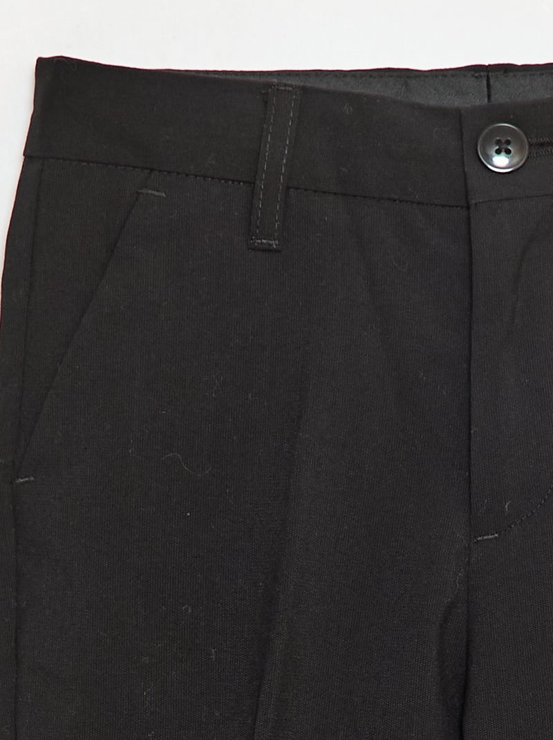 Pantaloni da abito regular tinta unita Nero - Kiabi