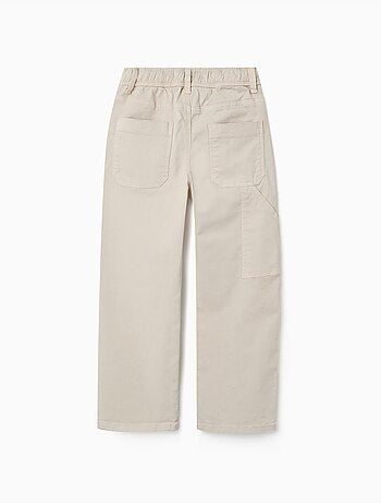 Pantaloni da carpentiere in twill con cintura elasticizzata