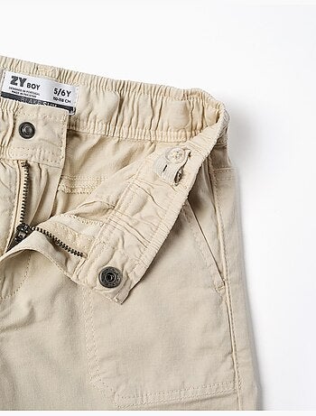Pantaloni da carpentiere in twill con cintura elasticizzata