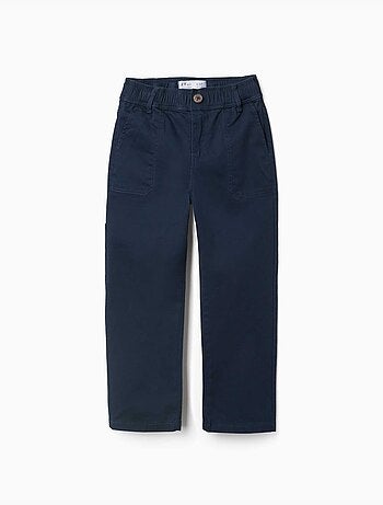 Pantaloni da carpentiere in twill con cintura elasticizzata