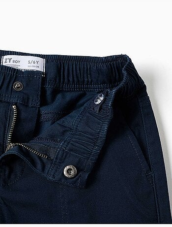 Pantaloni da carpentiere in twill con cintura elasticizzata