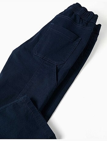 Pantaloni da carpentiere in twill con cintura elasticizzata