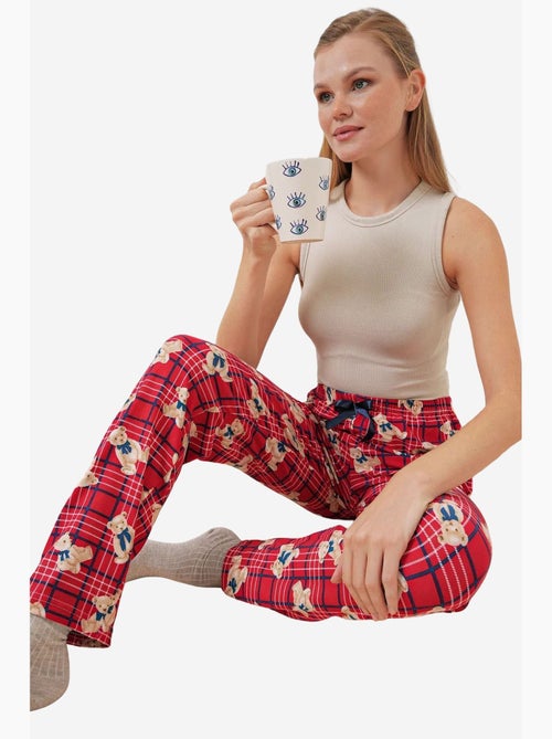 Pantaloni da casa a vita media con fantasia bdart - Kiabi