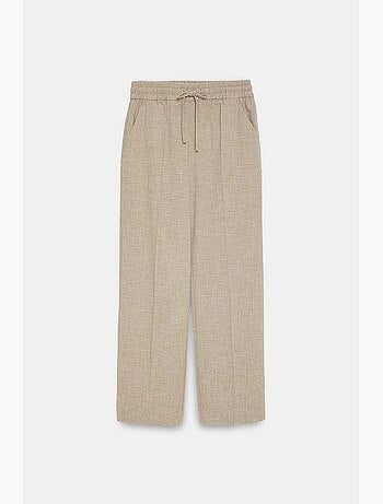 Pantaloni da casa in popeline a gamba ampia dilvin