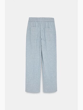Pantaloni da casa in popeline a gamba ampia dilvin