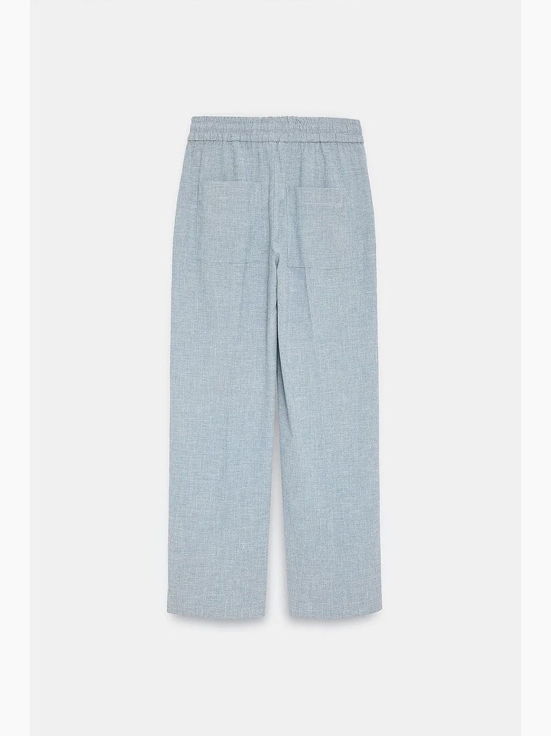 Pantaloni da casa in popeline a gamba ampia dilvin Blu chiaro - Kiabi