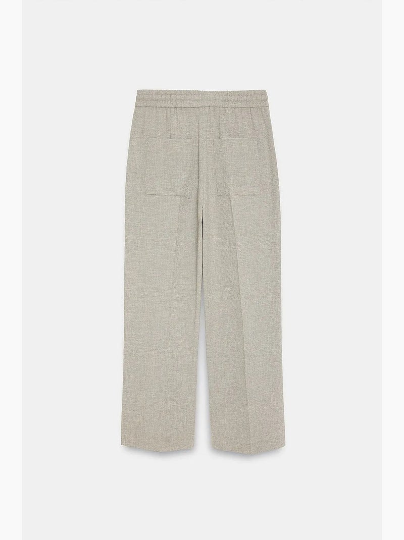 Pantaloni da casa in popeline a gamba ampia dilvin Sabbia - Kiabi