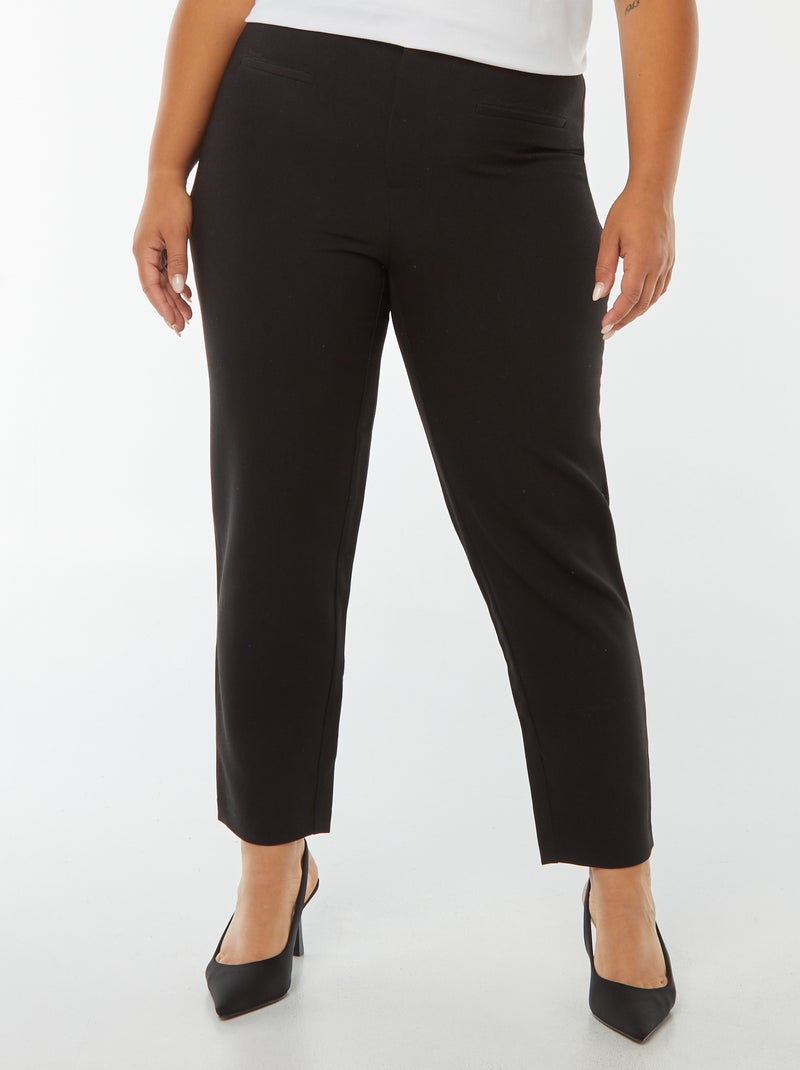 Pantaloni da completo a vita alta modello skinny nero - Kiabi