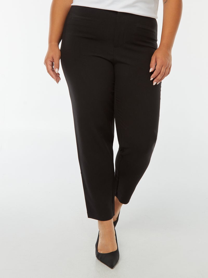 Pantaloni da completo a vita alta modello skinny nero - Kiabi