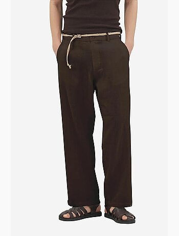 Pantaloni da completo cotone lino giesto