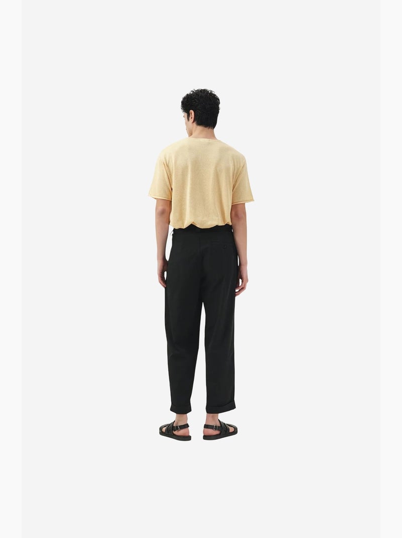 Pantaloni da completo cotone lino giesto Nero - Kiabi