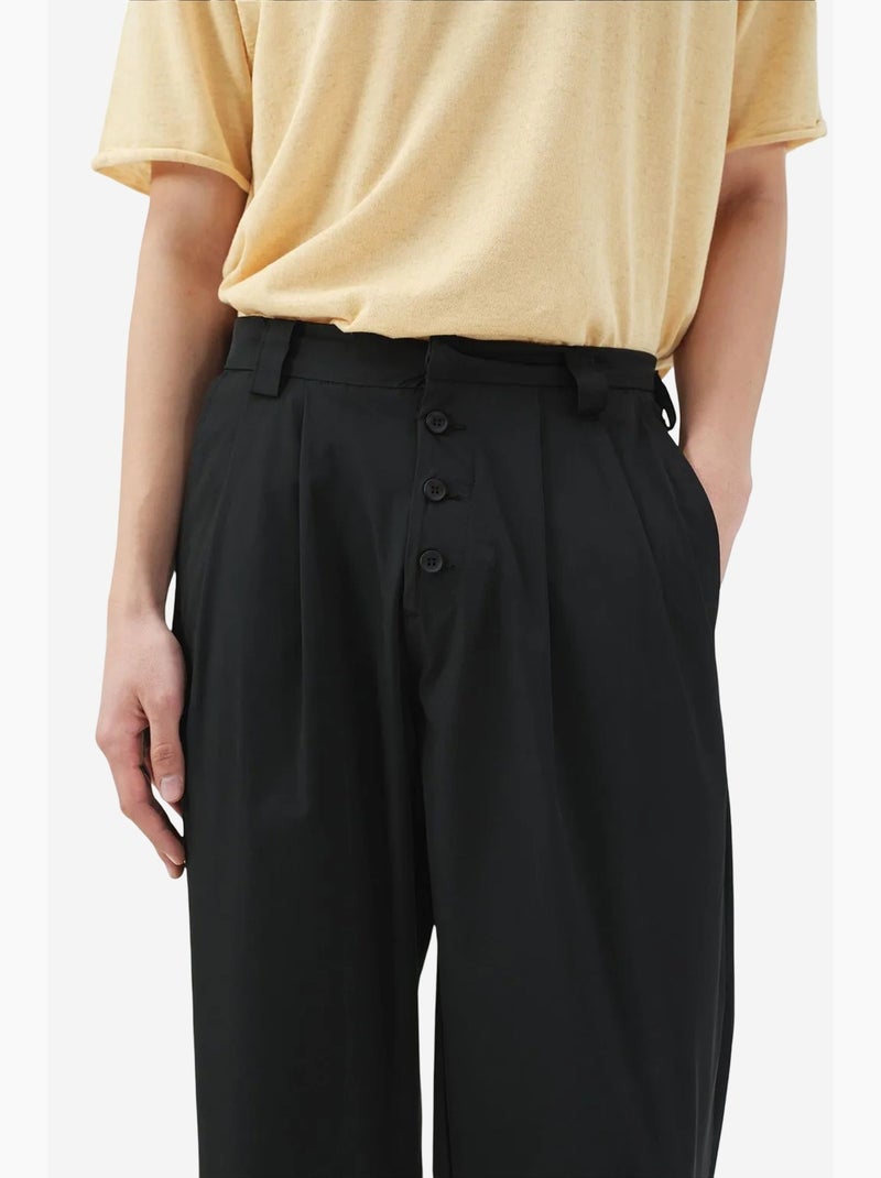 Pantaloni da completo cotone lino giesto Nero - Kiabi