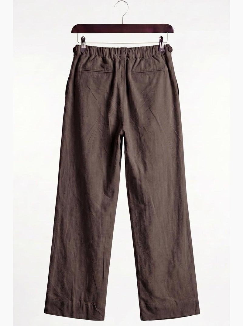 Pantaloni da completo da uomo in cotone a gamba dritta giesto Marrone scuro - Kiabi