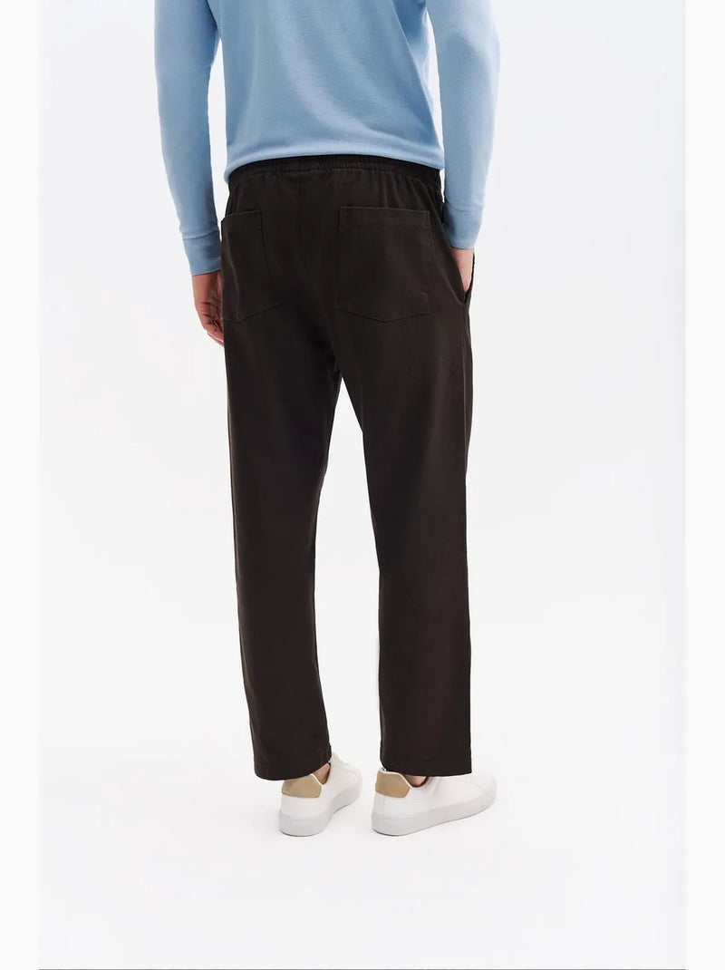 Pantaloni da completo da uomo in cotone stretch giesto Nero - Kiabi
