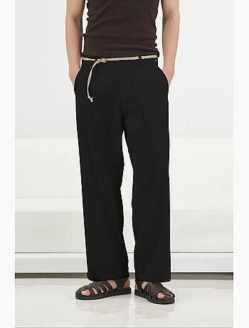 Pantaloni da completo da uomo in lino e cotone giesto