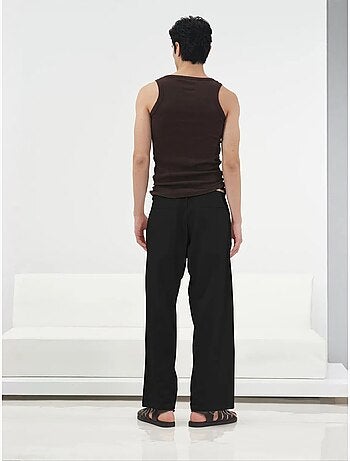 Pantaloni da completo da uomo in lino e cotone giesto