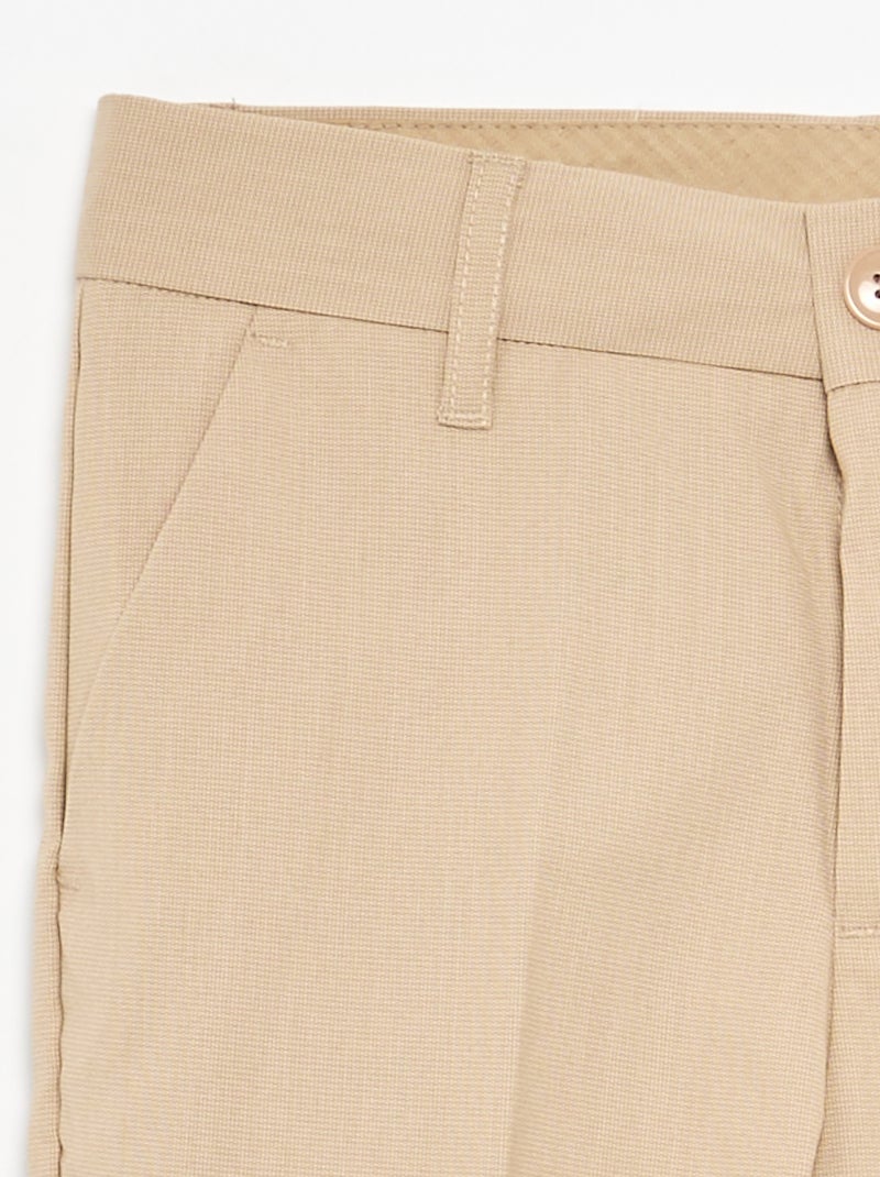 Pantaloni da completo regular tinta unita Beige - Kiabi
