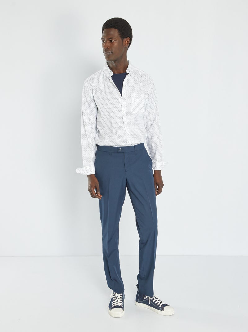 Pantaloni da completo slim blu marino - Kiabi