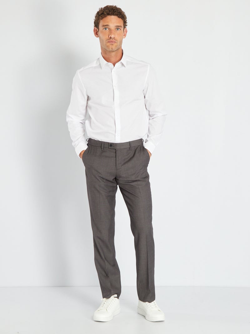 Pantaloni da completo slim caviale grigio - Kiabi