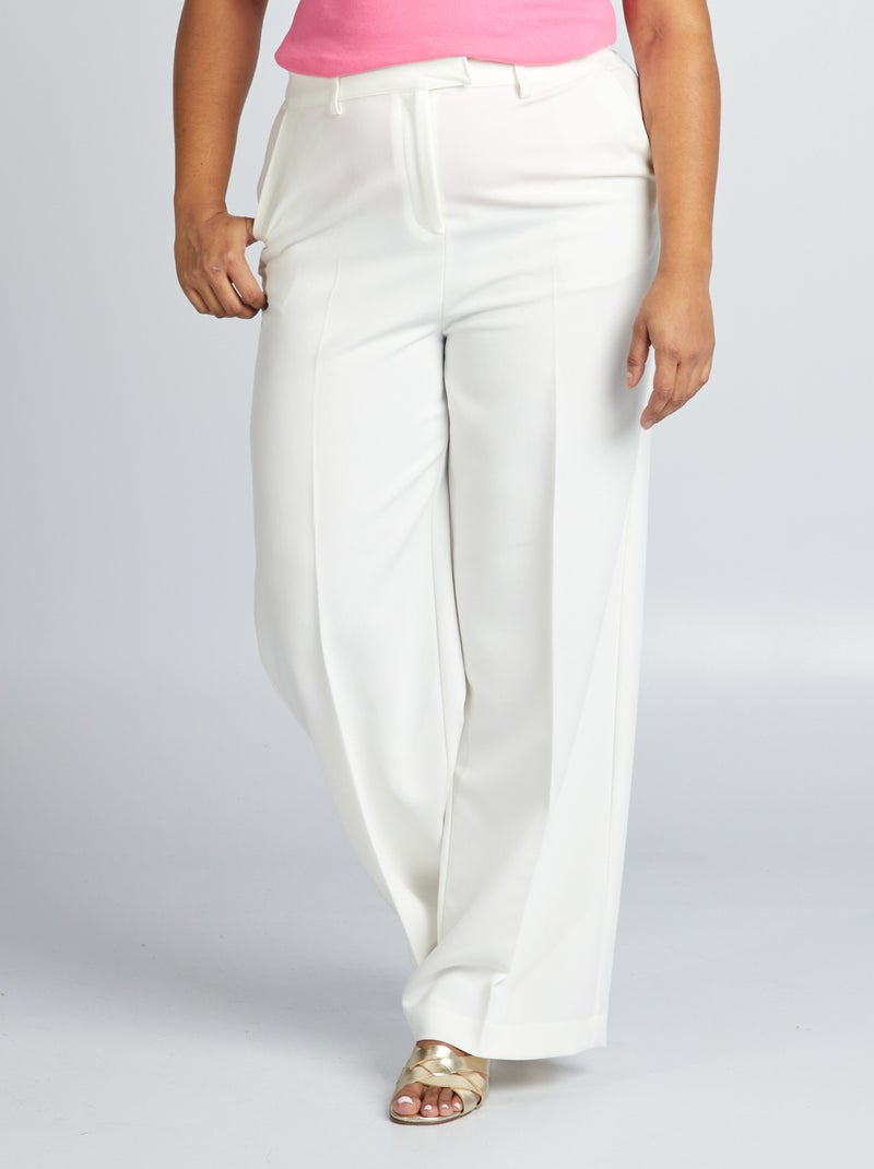 Pantaloni da completo taglio largo BIANCO - Kiabi