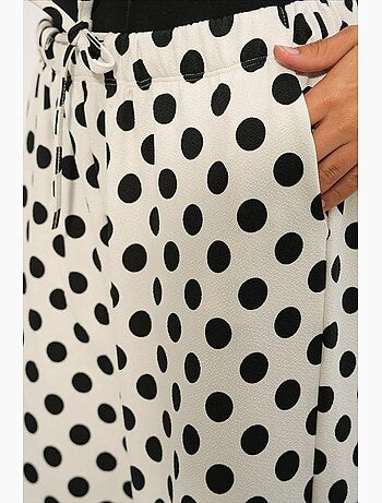 Pantaloni da donna a gamba ampia a pois bdart