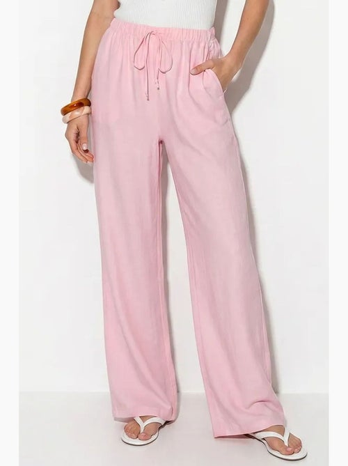 Pantaloni da donna a gamba ampia in crêpe lucci - Kiabi Pantaloni da donna a gamba ampia in crêpe lucci - Kiabi